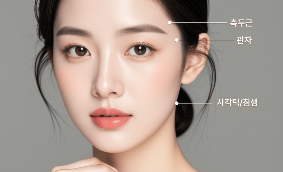 사각턱 보톡스 시술부위